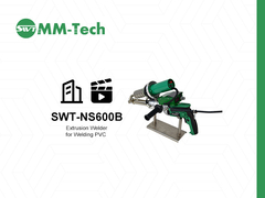 SWT-NS600B máquina de soldadura por extrusión en acción! fácil de manejar soldadura de geomembrana gruesa