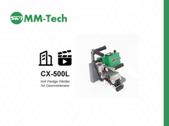 Demonstración en el sitio de construcción de la máquina de soldadura de geomembranas CX500L