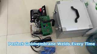SWT-NSGM1 con cuña térmica de acero inoxidable para soldar geomembrana de PVC
