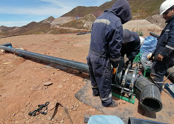 máquina de la fusión del extremo del HDPE del tubo de 200m m con el maderero de datos