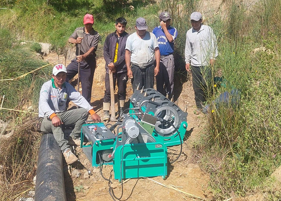 máquina 4.25kw de la soldadura por fusión del extremo del tubo del HDPE de 90m m - de 250m m