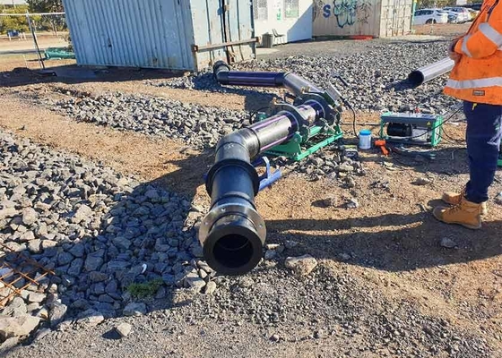 Equipo de soldadura por fusión de tuberías hidráulicas robustas para tuberías HDPE PVDF en plantas químicas de gas