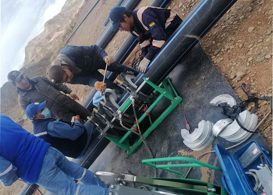 200-450m m maquina de termofusion del tubo del HDPE de 7 abrazaderas