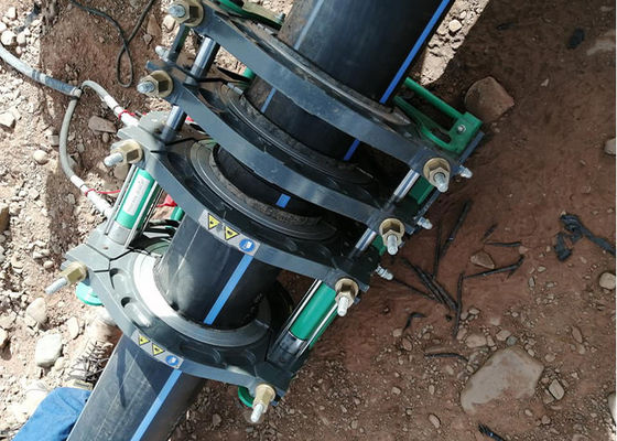 200-450m m maquina de termofusion del tubo del HDPE de 7 abrazaderas