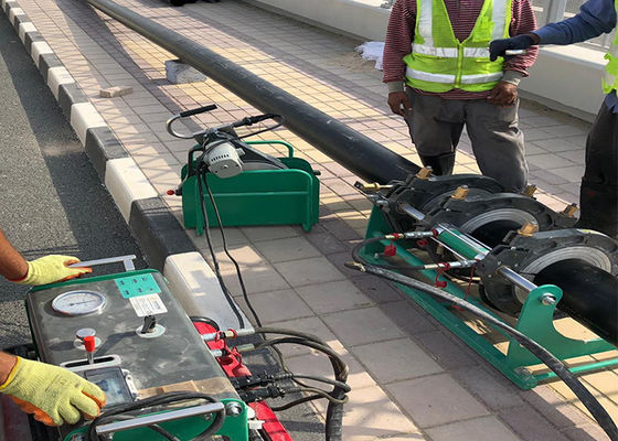 Máquina manual de la soldadura por fusión del extremo del tubo de gas de la instalación de tuberías del HDPE del polietileno
