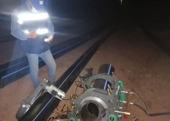 Soldador de alta presión de la fusión del HDPE del estándar 200m m de Astm