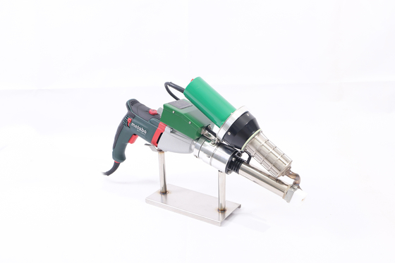 Soldadora plástica de la protuberancia del aire caliente 110v del HDPE para el trazador de líneas de la charca con 4m m Rod