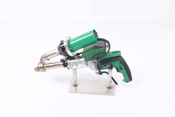 Soldadora plástica de la protuberancia del aire caliente 110v del HDPE para el trazador de líneas de la charca con 4m m Rod