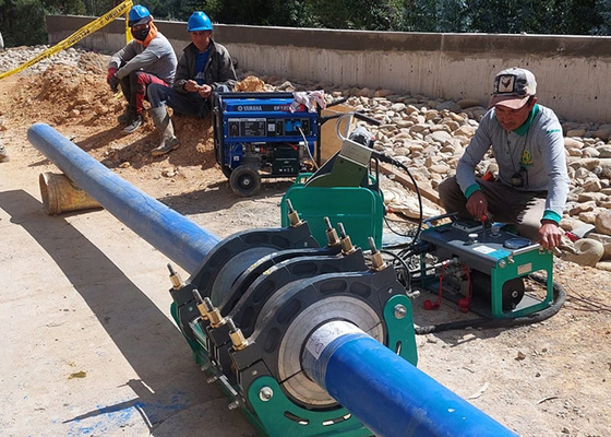 máquina 6.25kw de la soldadura por fusión del extremo del HDPE del tubo de 355m m